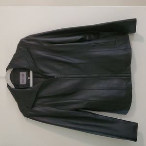 Bromley black leather jacket, size M